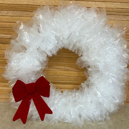 plastic bag wreath