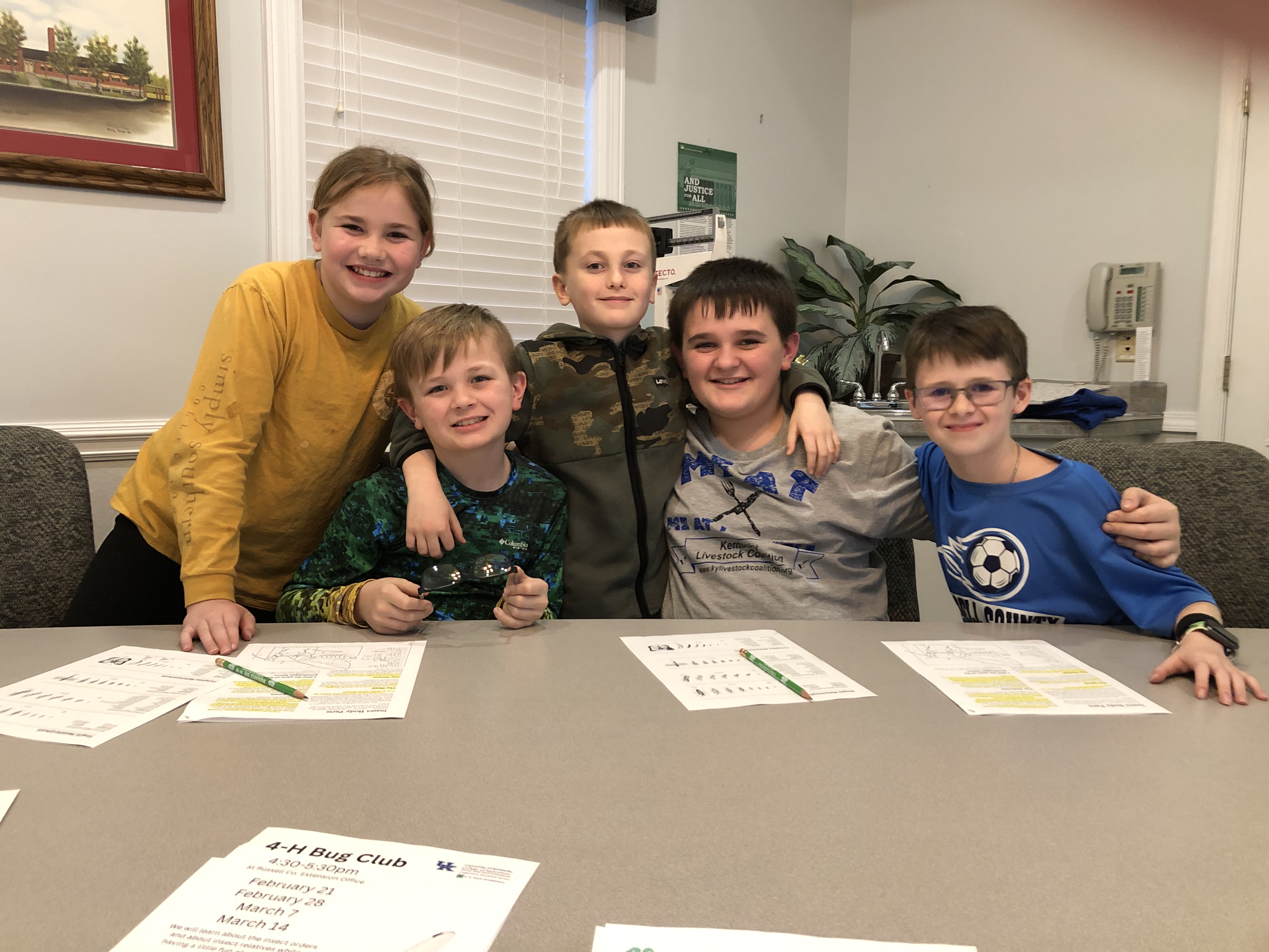 Members of 4-H Bug Club