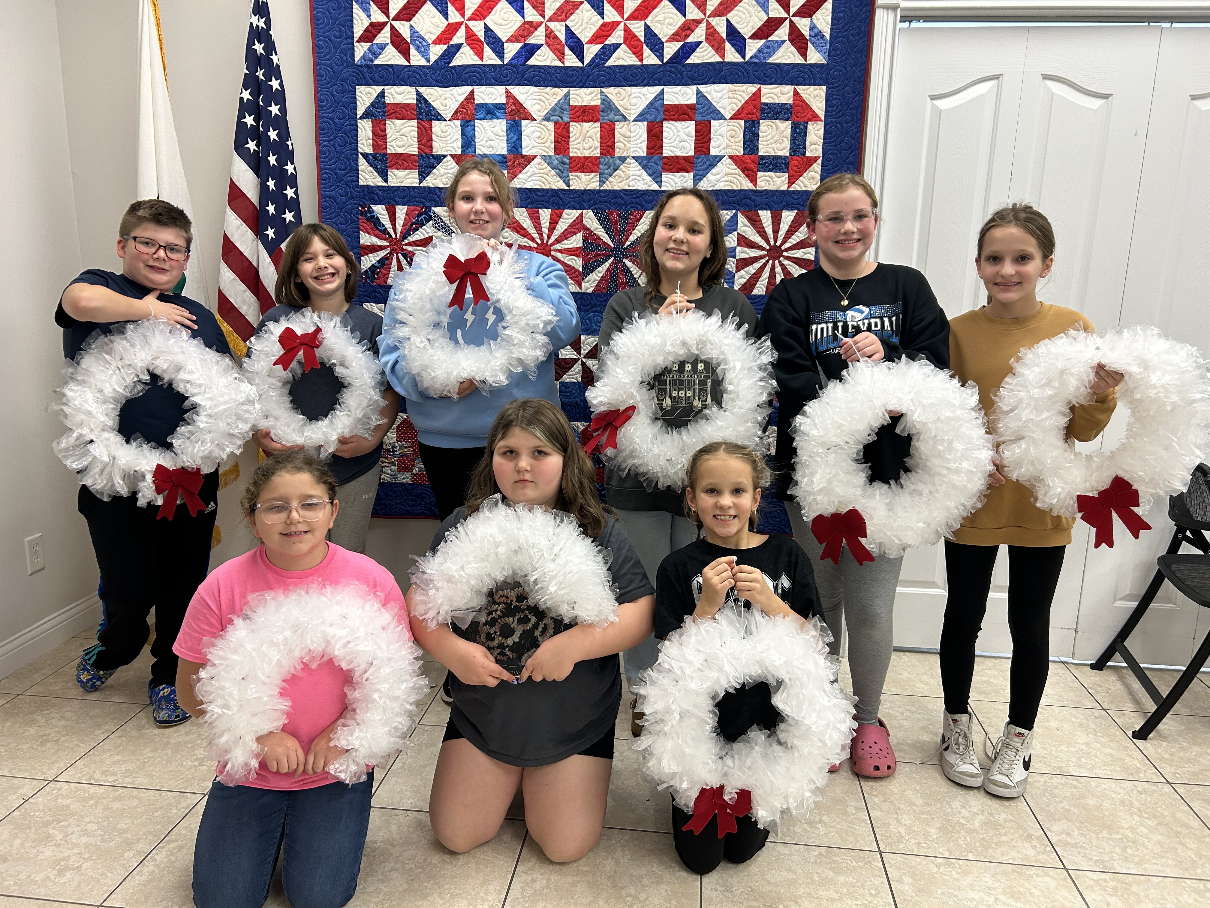 Children with wreaths